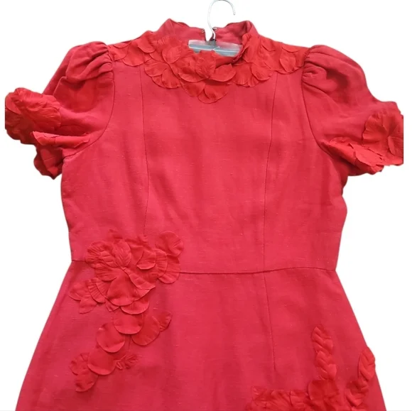 NWT Antonio Melani Summer Floral Applique Midi Dress Sz 10 - Picture 12 of 14